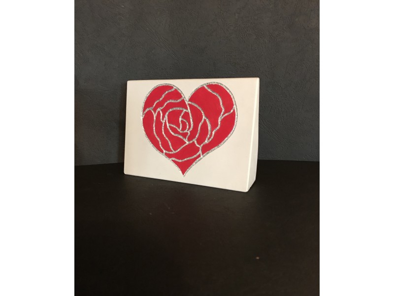 Mini tablou de birou "Heart Rose" Mini tablou de birou "Heart Rose"